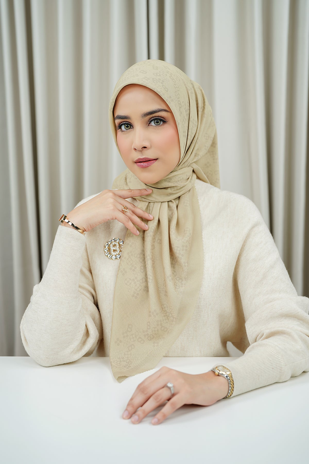 Buttonscarves The Tapis Monogram Collection