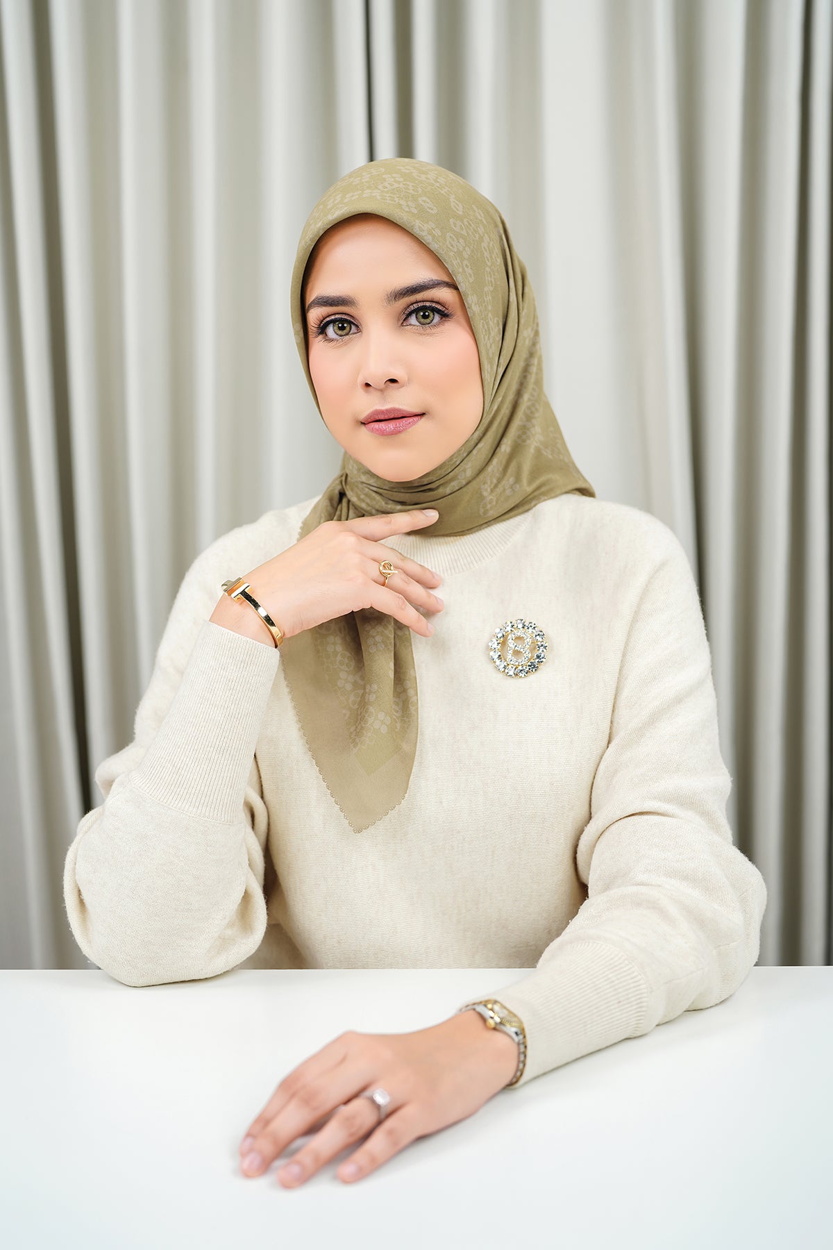 Buttonscarves The Tapis Monogram Collection
