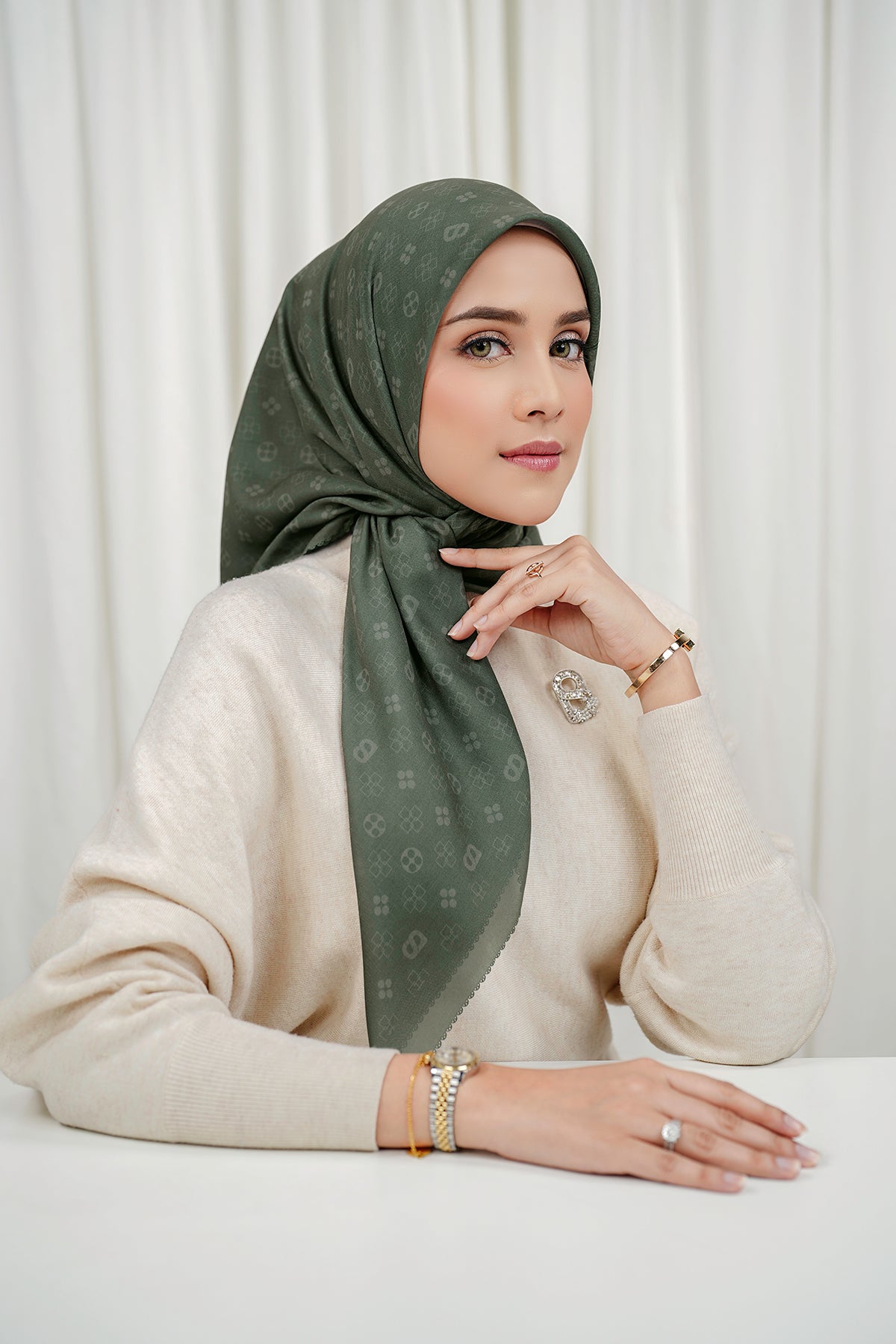 Buttonscarves The Tapis Monogram Collection