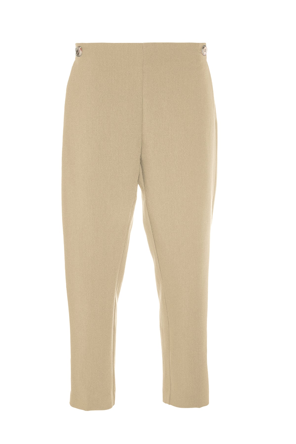 High Waist Pants - Beige – Buttonscarves