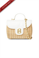 Alma Rattan Bag Medium - White