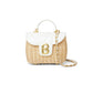 Alma Rattan Bag Small - White