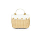 Alma Rattan Bag Small - White