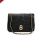 Aluna Leather Flap Bag Large - Black