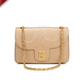 Aluna Leather Flap Bag Large - Coffee