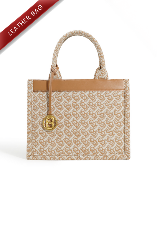 Bimu Jacquard Tote Bag Small - Amber