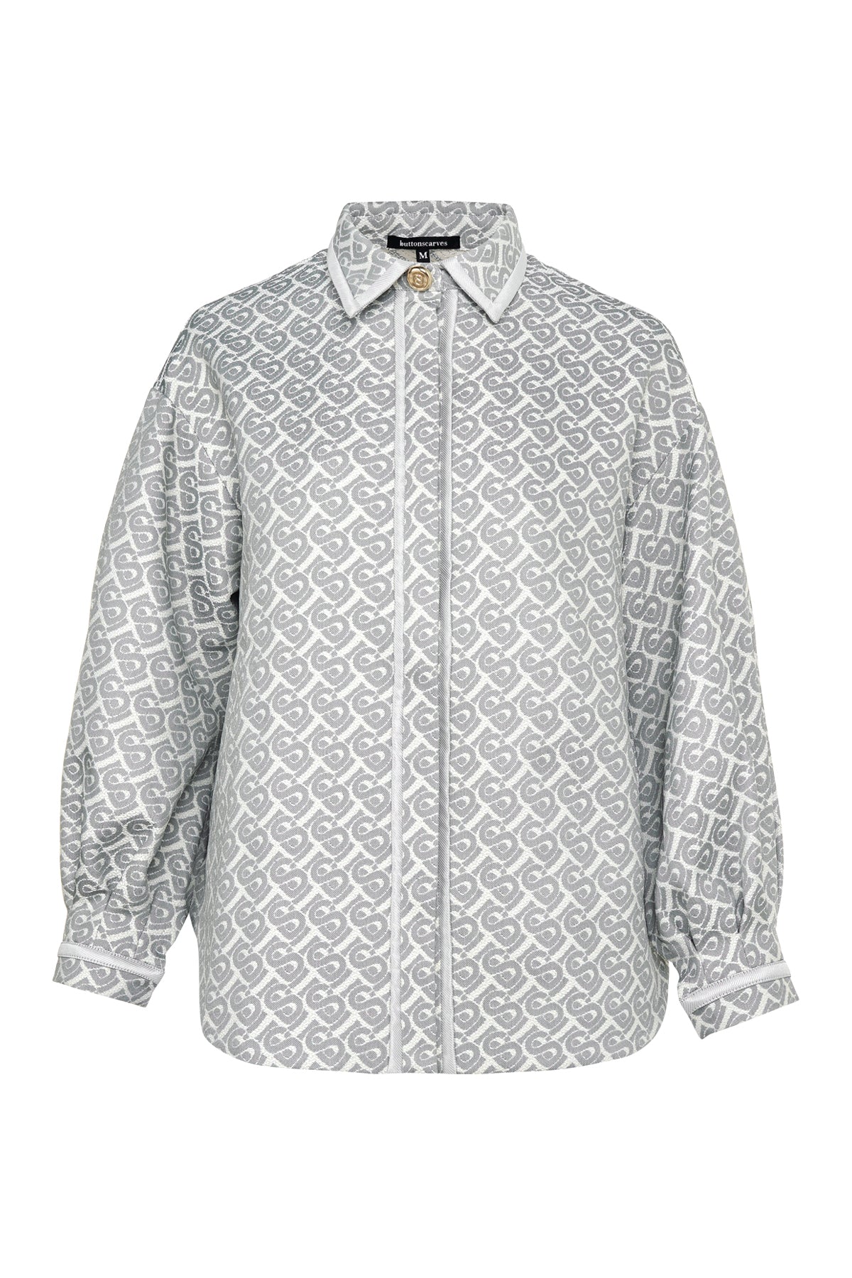 Bimu Jacquard Puff Shirt - Grey