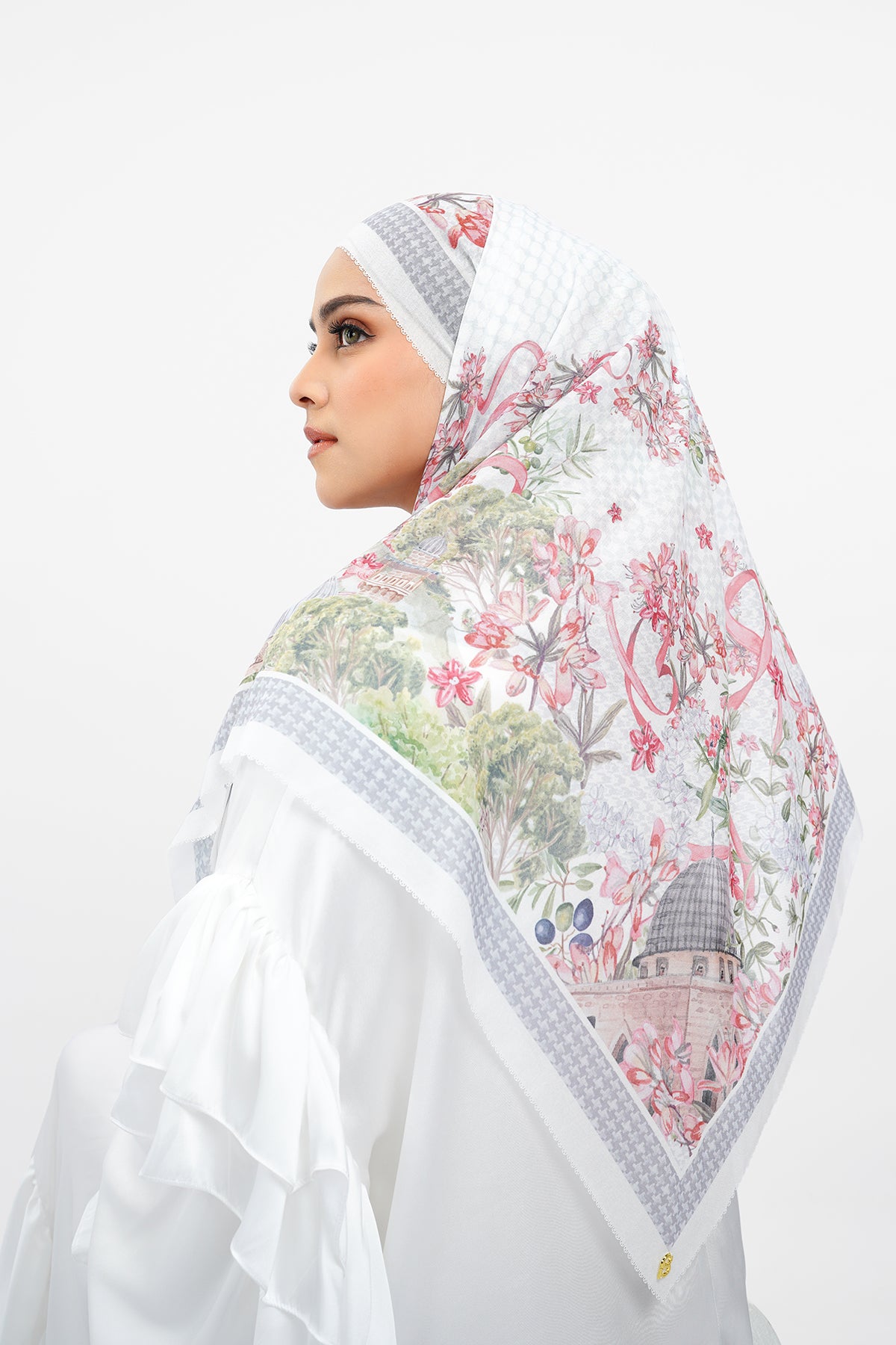 Al Aqsa Voile Square - White