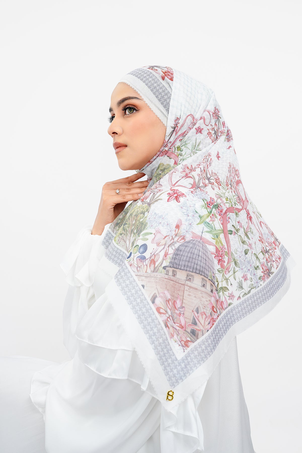 Al Aqsa Voile Square - White