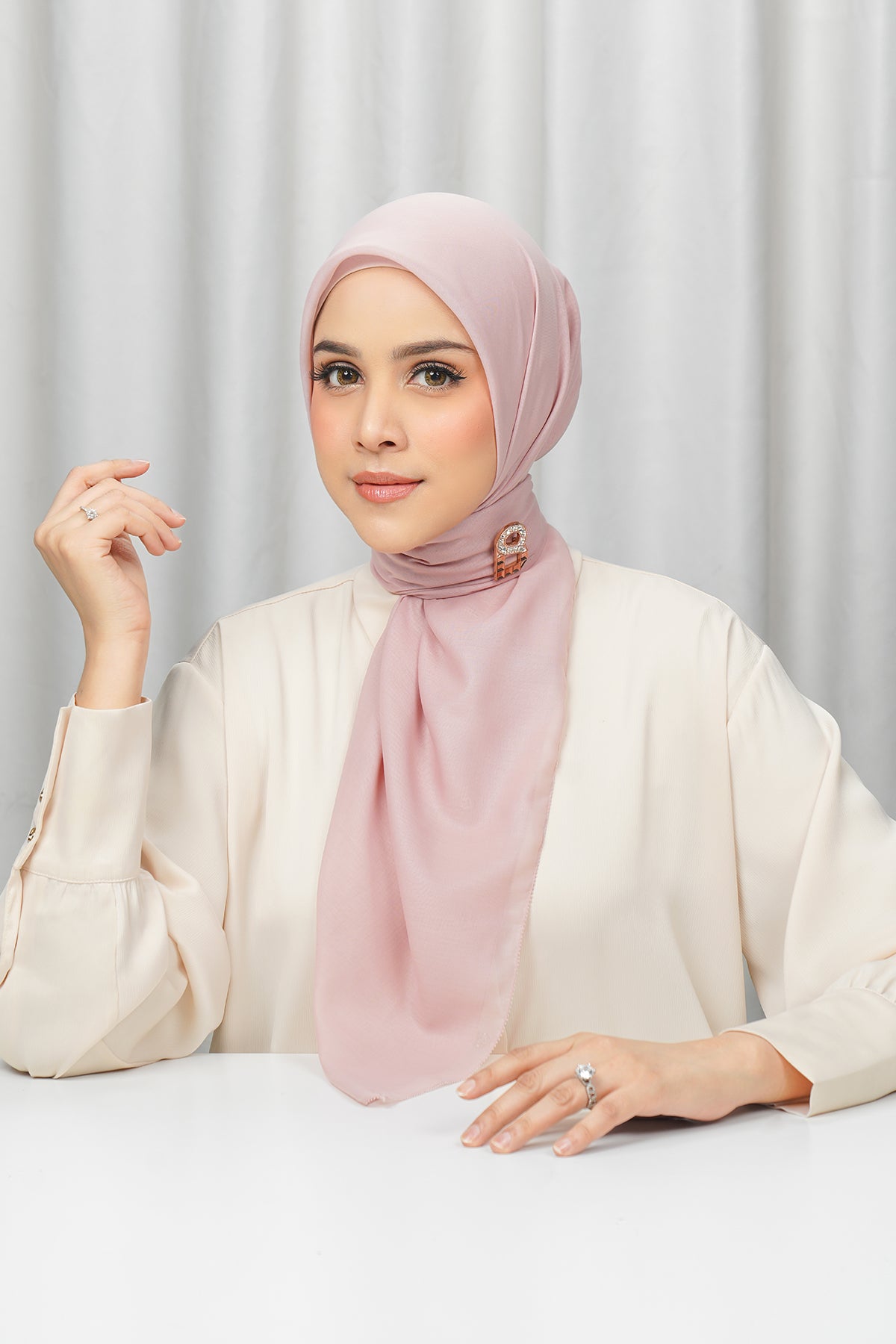 Everyday Scarf - Silver Pink