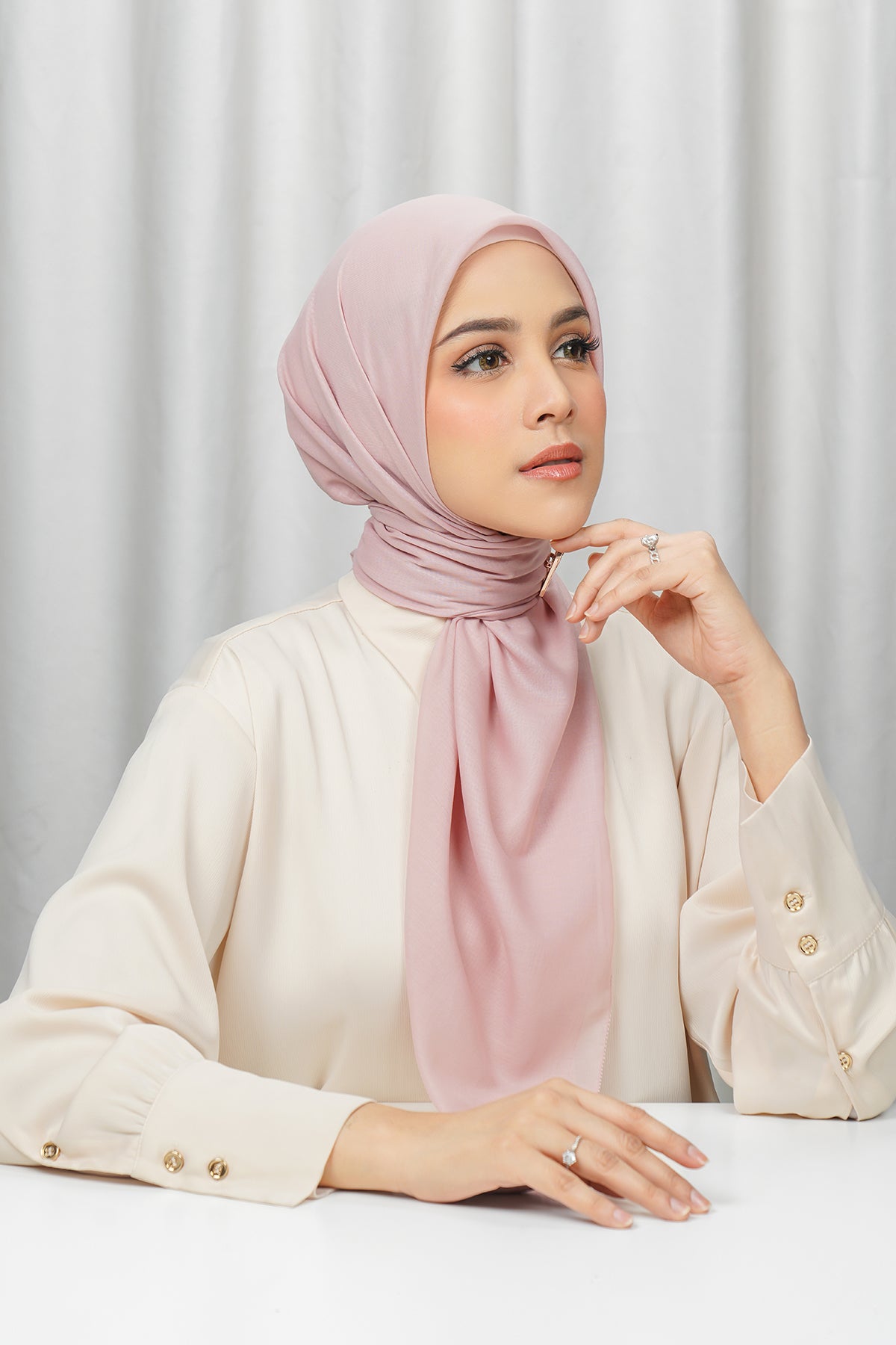 Everyday Scarf - Silver Pink