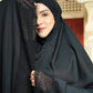 Ultra Fine Lace Prayer Robe - Black