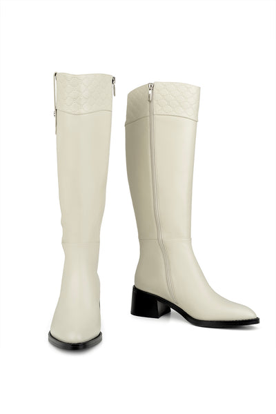 Calvin klein francine store leather tall boots