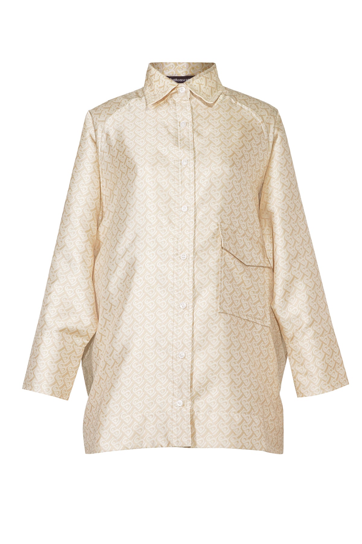 Bimu Jacquard Shirt with Pocket - Tan