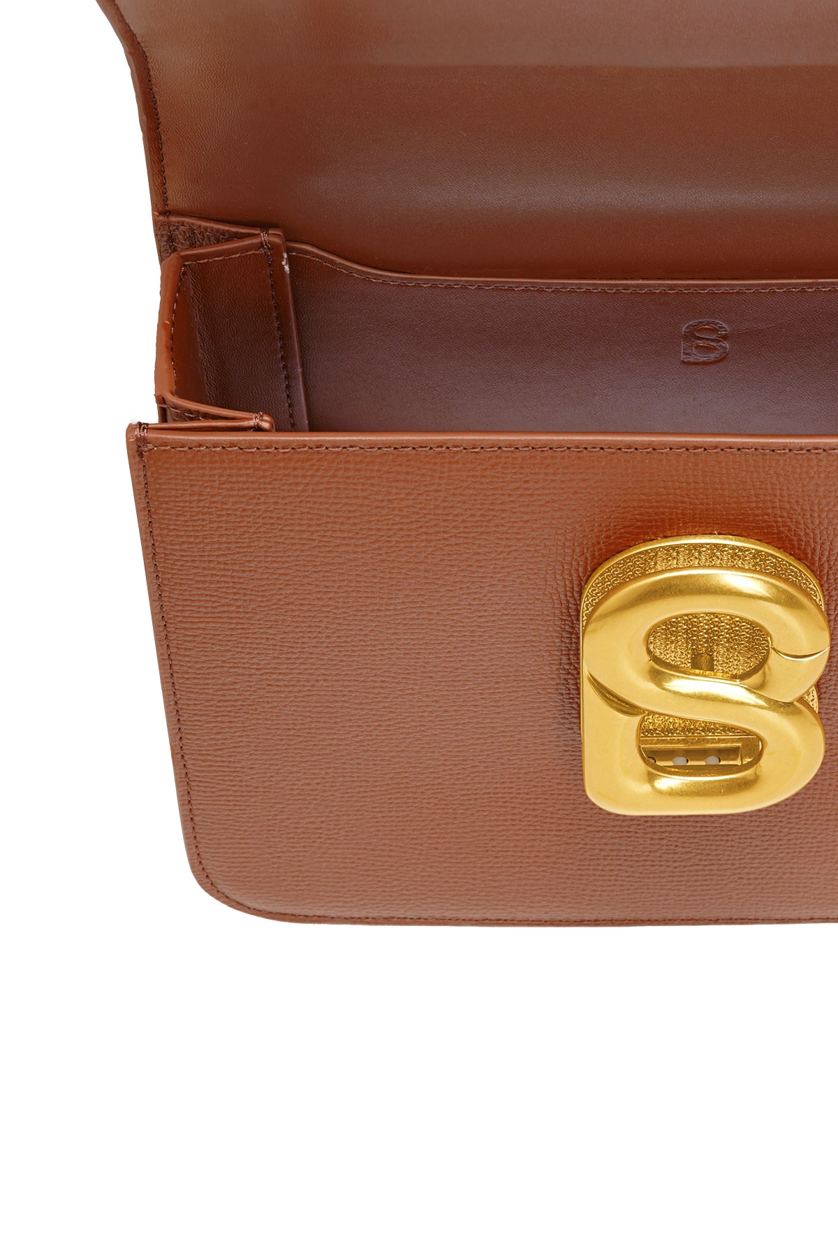 Audrey Chain Leather Bag Small - Caramel