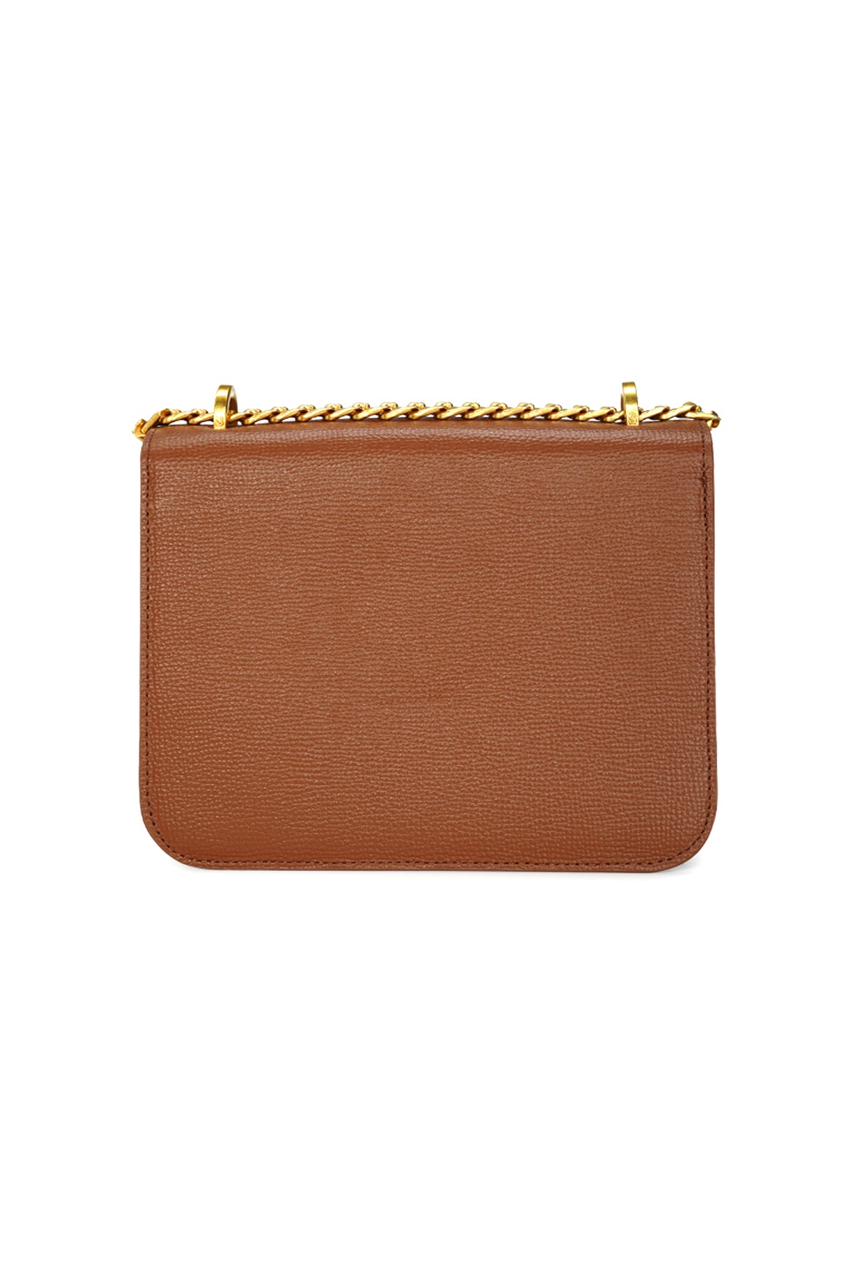 Audrey Chain Leather Bag Small - Caramel