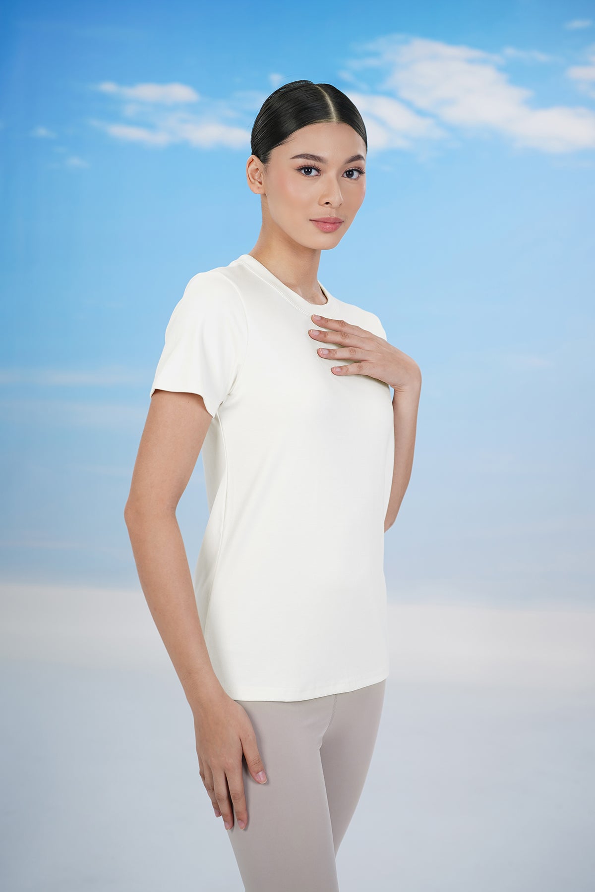 Everyday Inner Short Sleeves - Egret