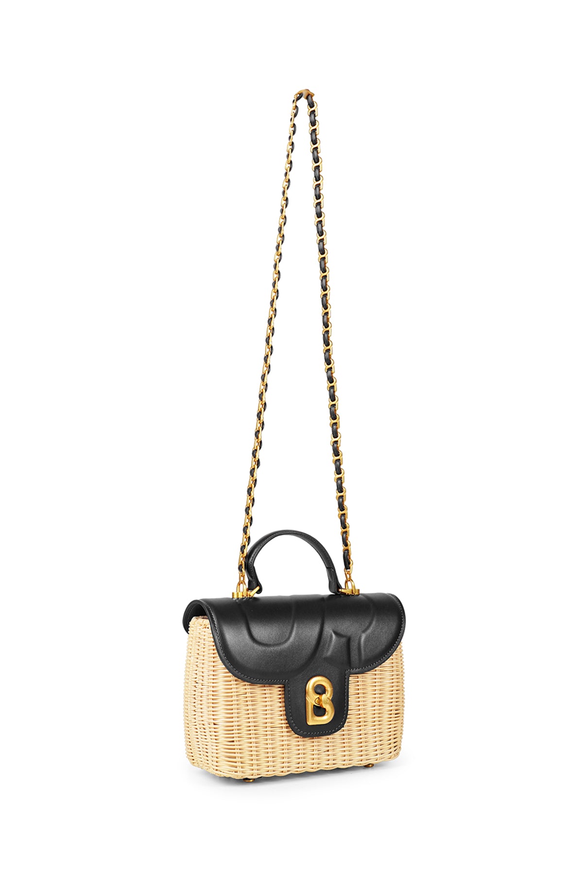 Alma Rattan Bag Medium - Black