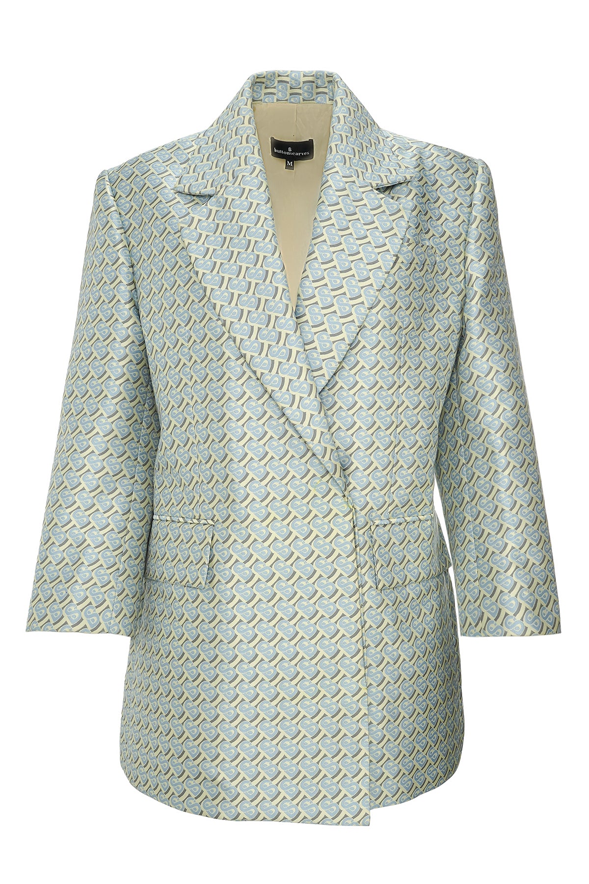 Bimu Jacquard Blazer - Blue