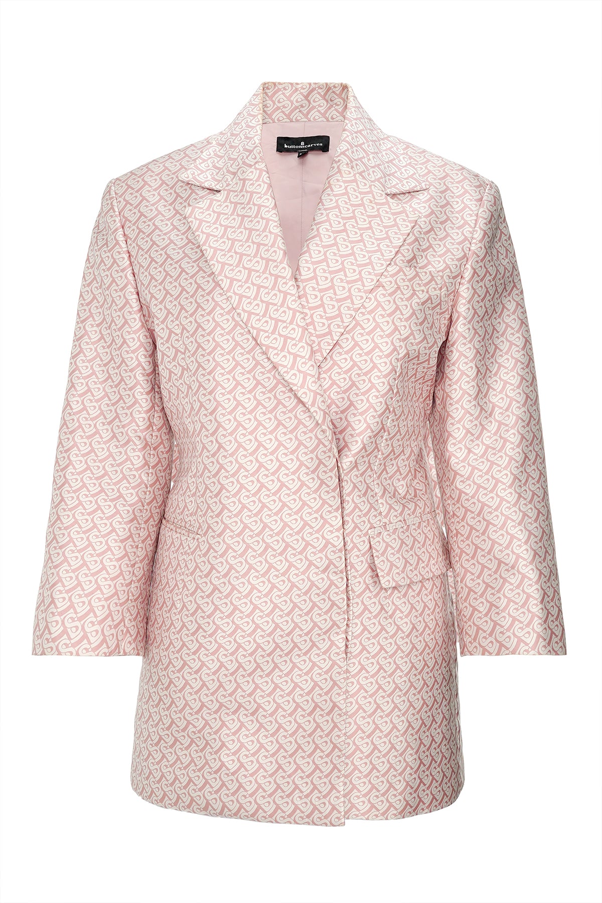 Bimu Jacquard Blazer - Pink