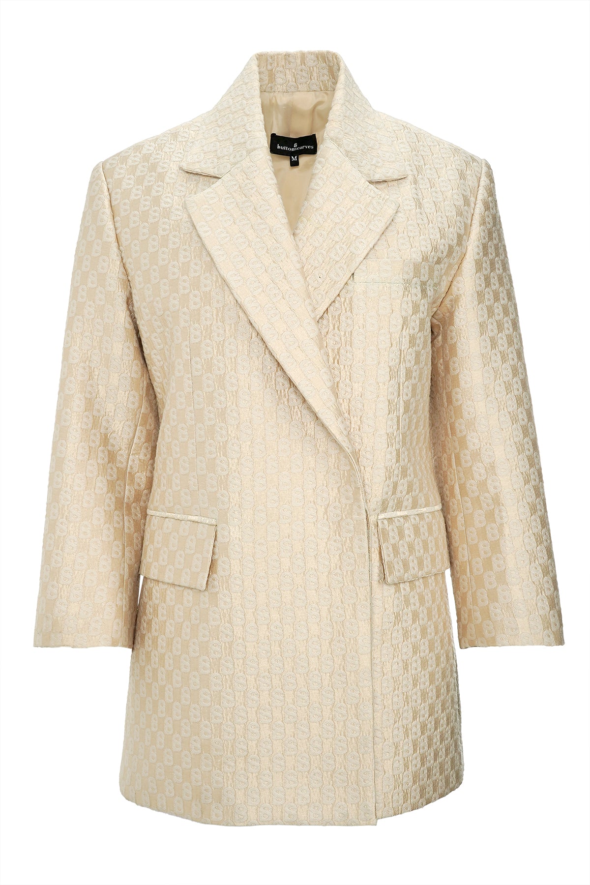 Monogram Jacquard Blazer - Beige