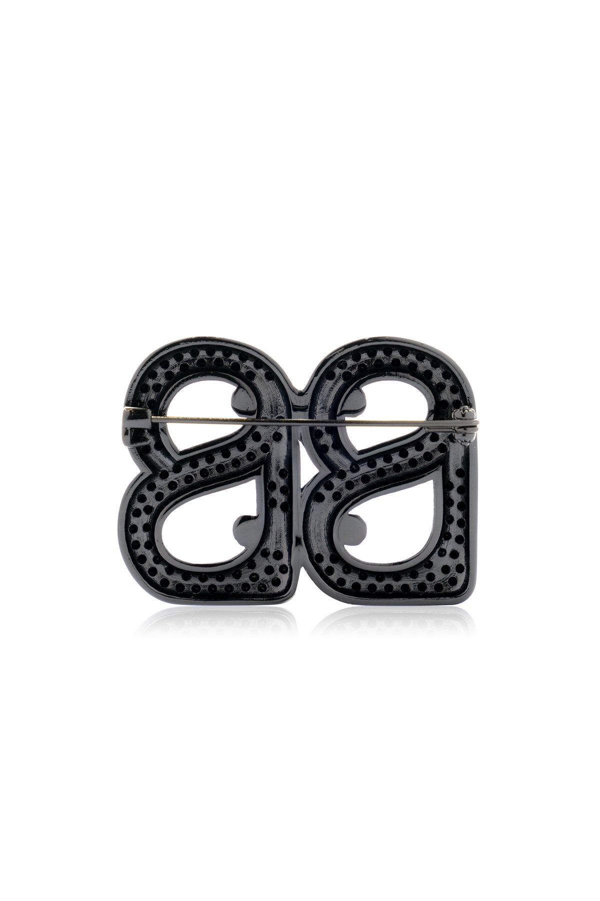 Deux Crystal Brooch - Hematite