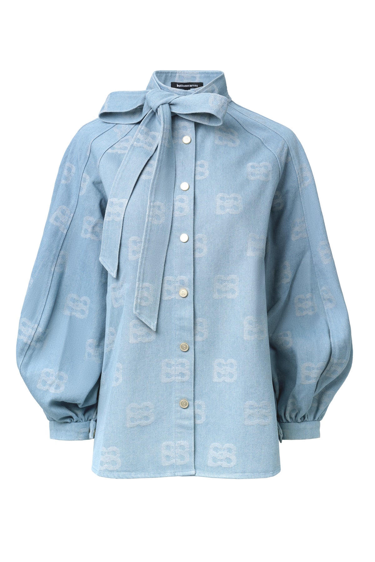 Deux Raglan Denim Shirt - Blue