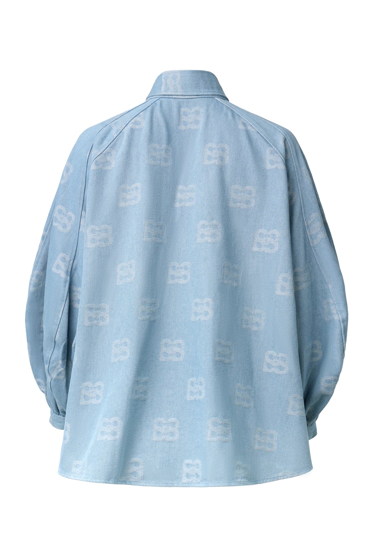 Deux Raglan Denim Shirt - Blue