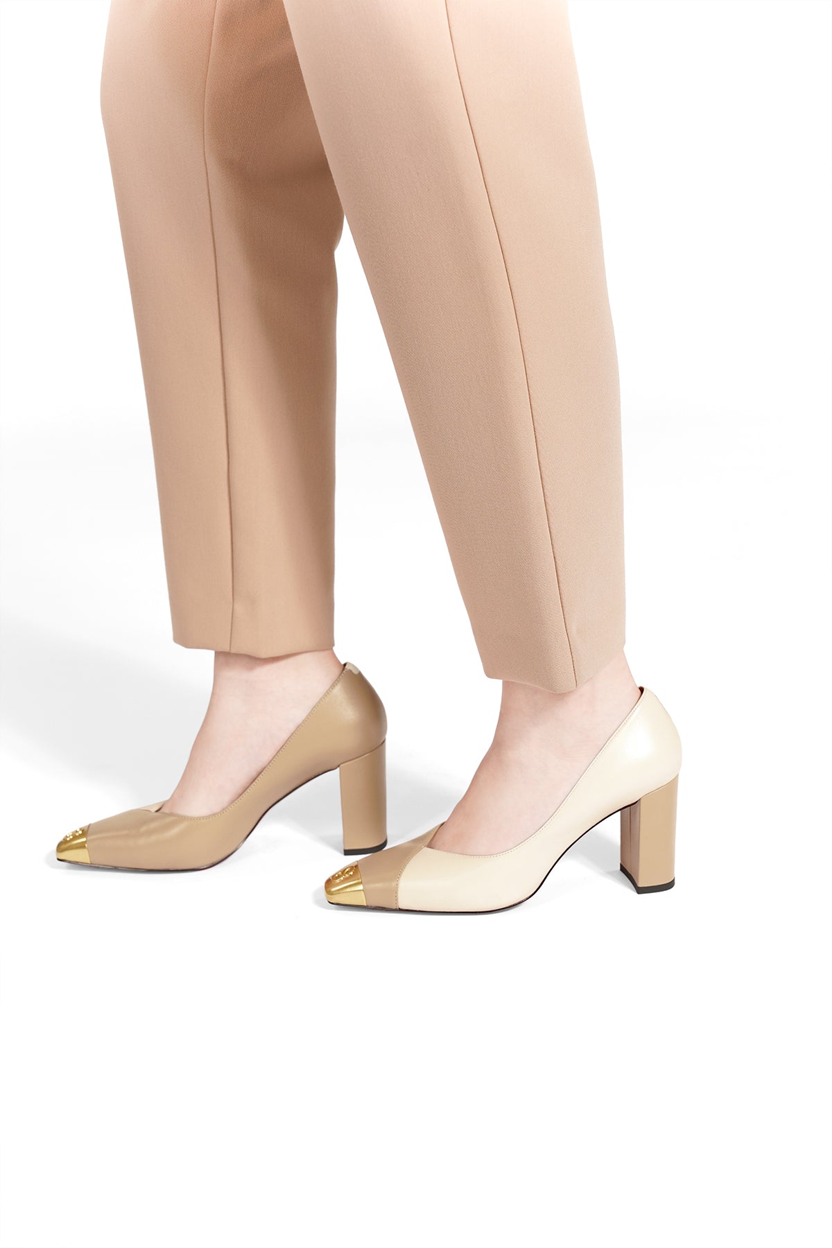 Fioni Heel Pumps - Beige/Off White