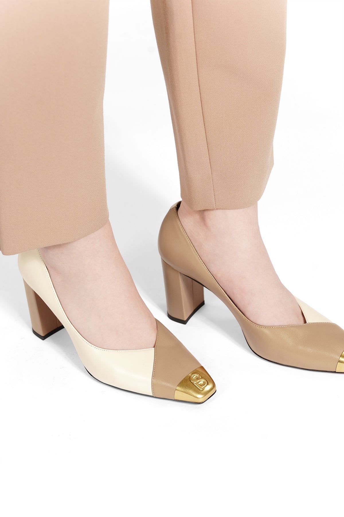 Fioni Heel Pumps - Beige/Off White