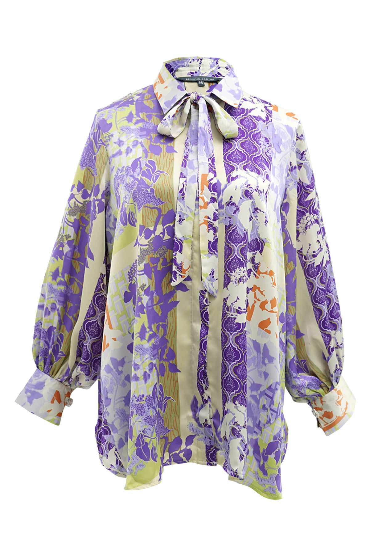 Fleura Pleated Shirt - Purple – Buttonscarves