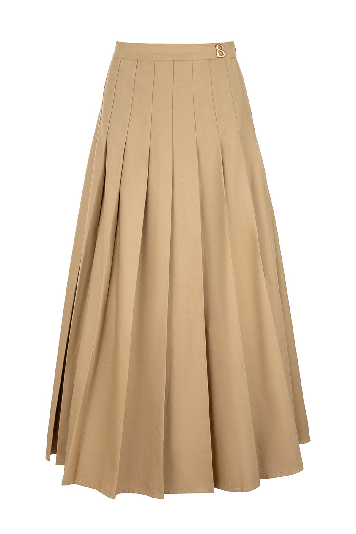 Greta Pleated Skirt - Mocha