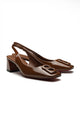 Jane Slingback Pump - Brown