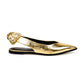 Lola Slingback Shoes - Gold