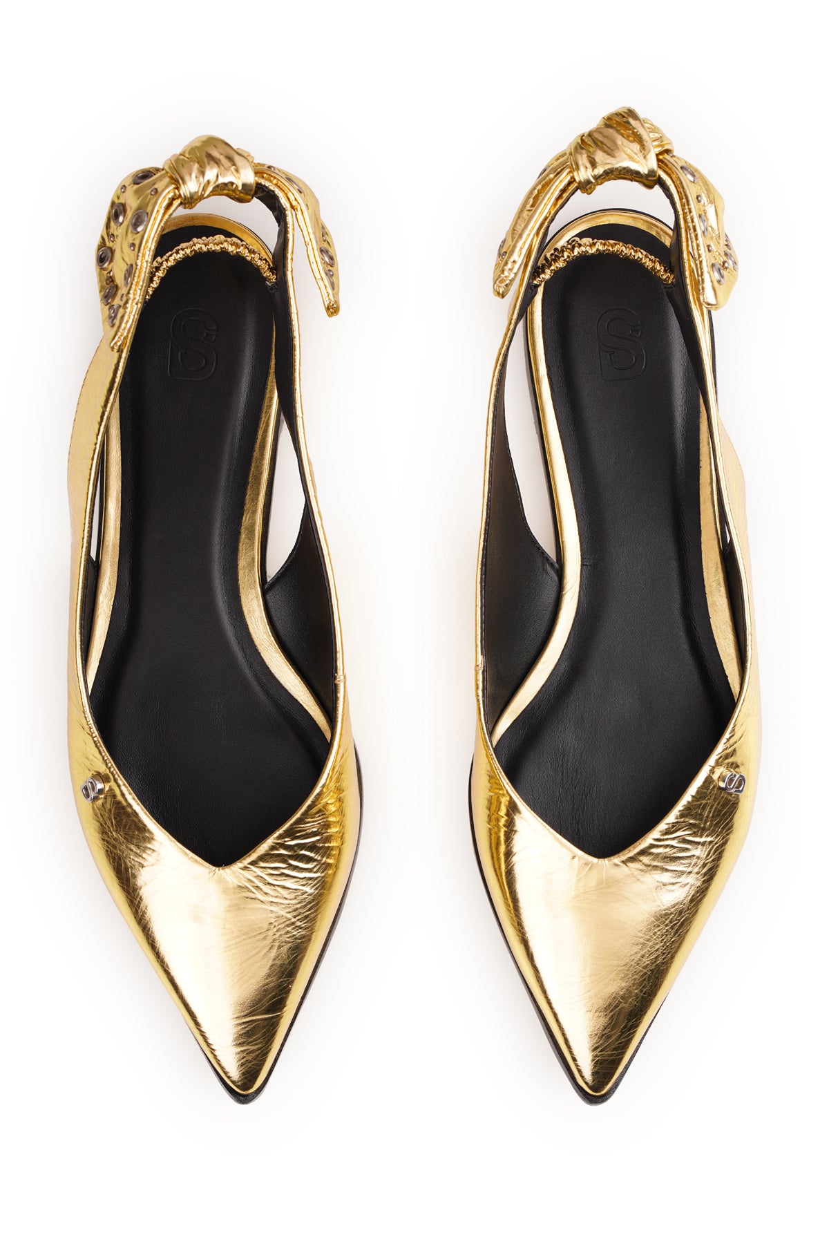 Lola Slingback Shoes - Gold