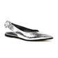 Lola Slingback Shoes - Silver