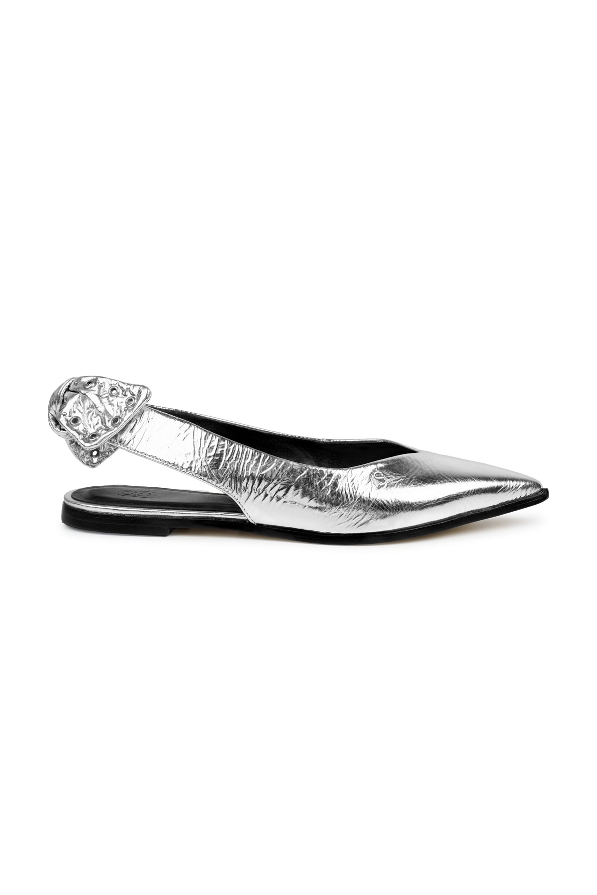 Lola Slingback Shoes - Silver