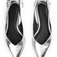 Lola Slingback Shoes - Silver