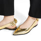 Lola Slingback Shoes - Gold