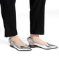 Lola Slingback Shoes - Silver