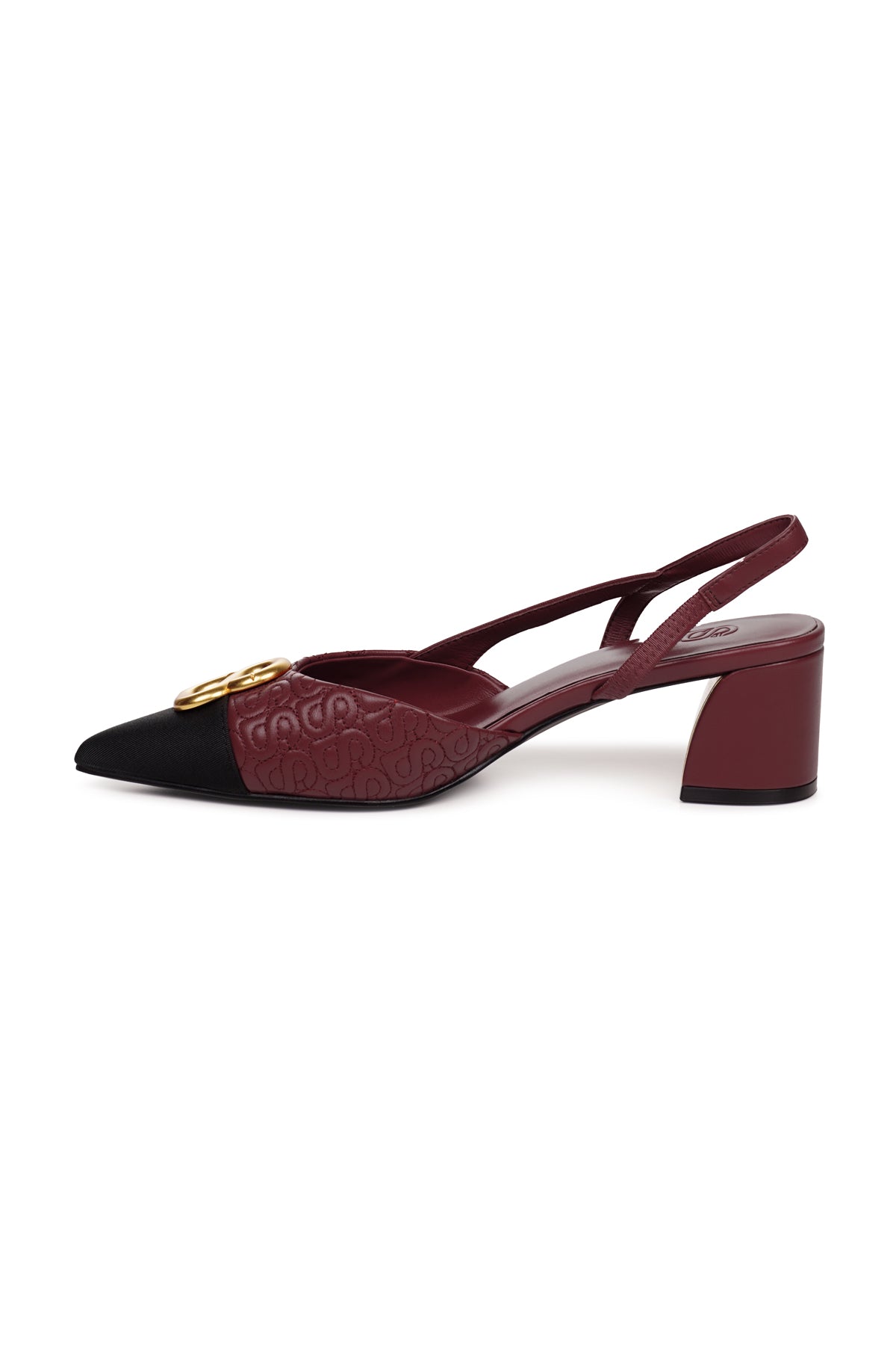 Luna Slingback Heels - Maroon