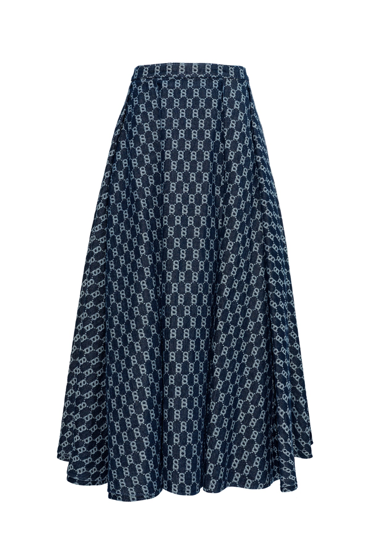 Monogram Skirt Denim - Blue