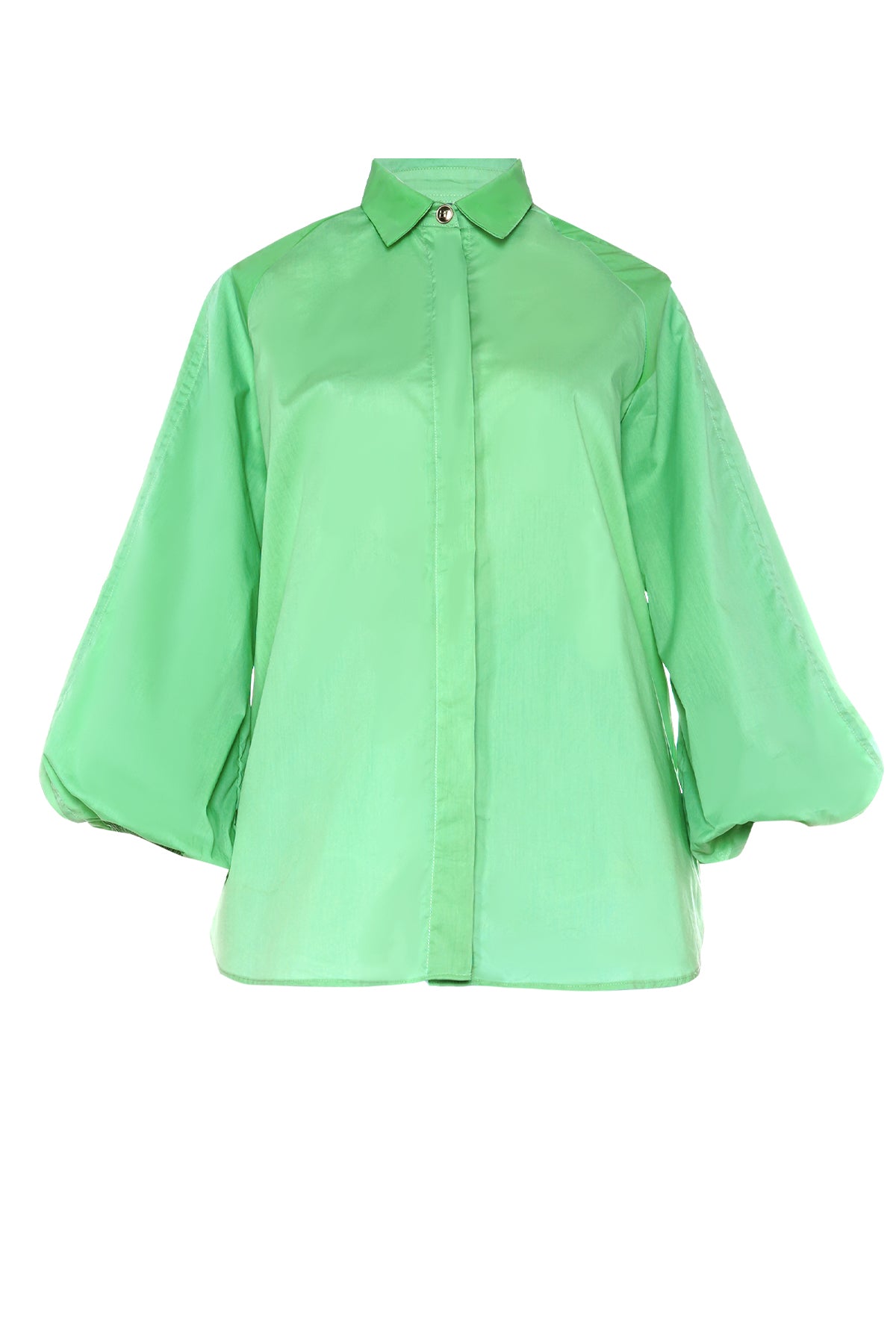 Memora Puffy Shirt - Green – Buttonscarves