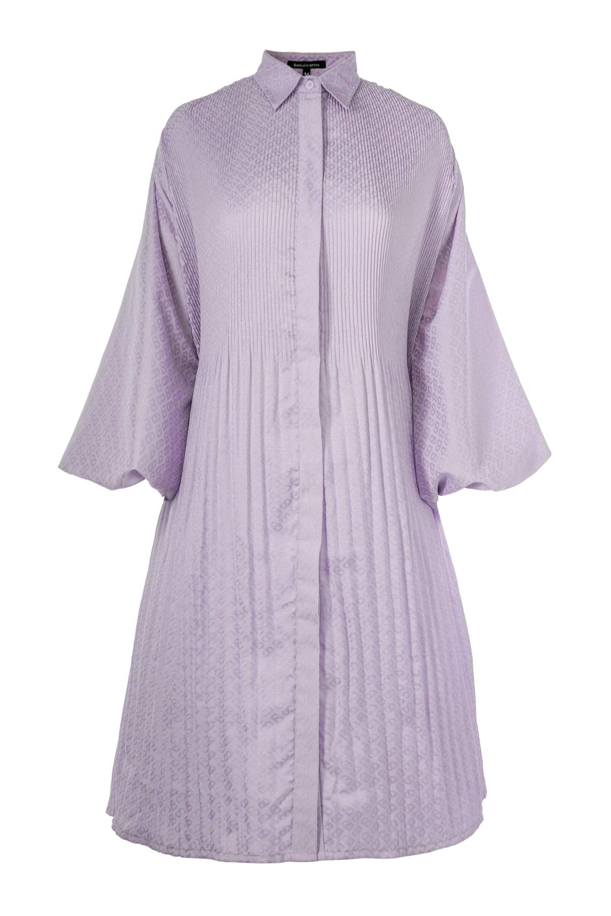 Monogram Emboss Pleated Shirt - Lilac