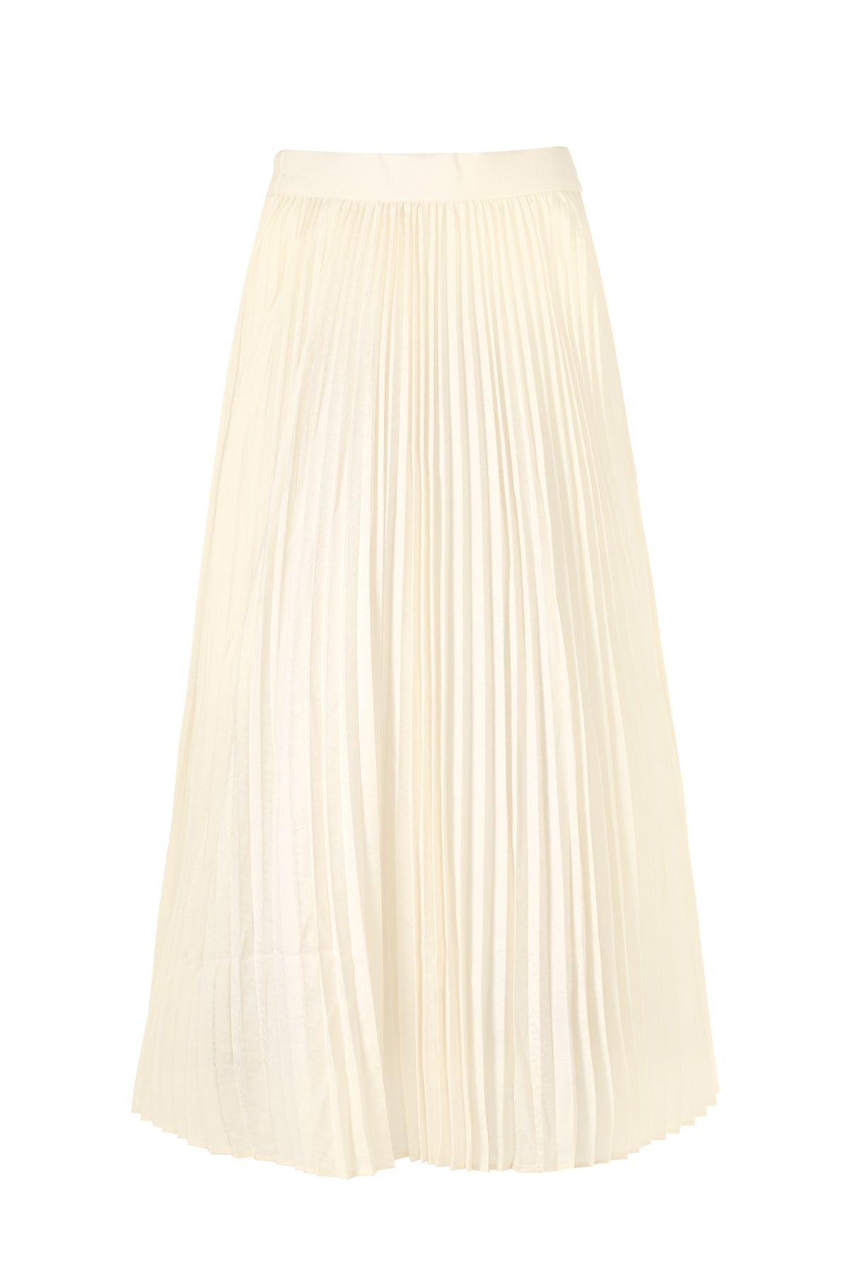 Monogram Embossed Pleated Skirt - Ivory