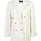 Monogram Embroidery Blazer - Cream