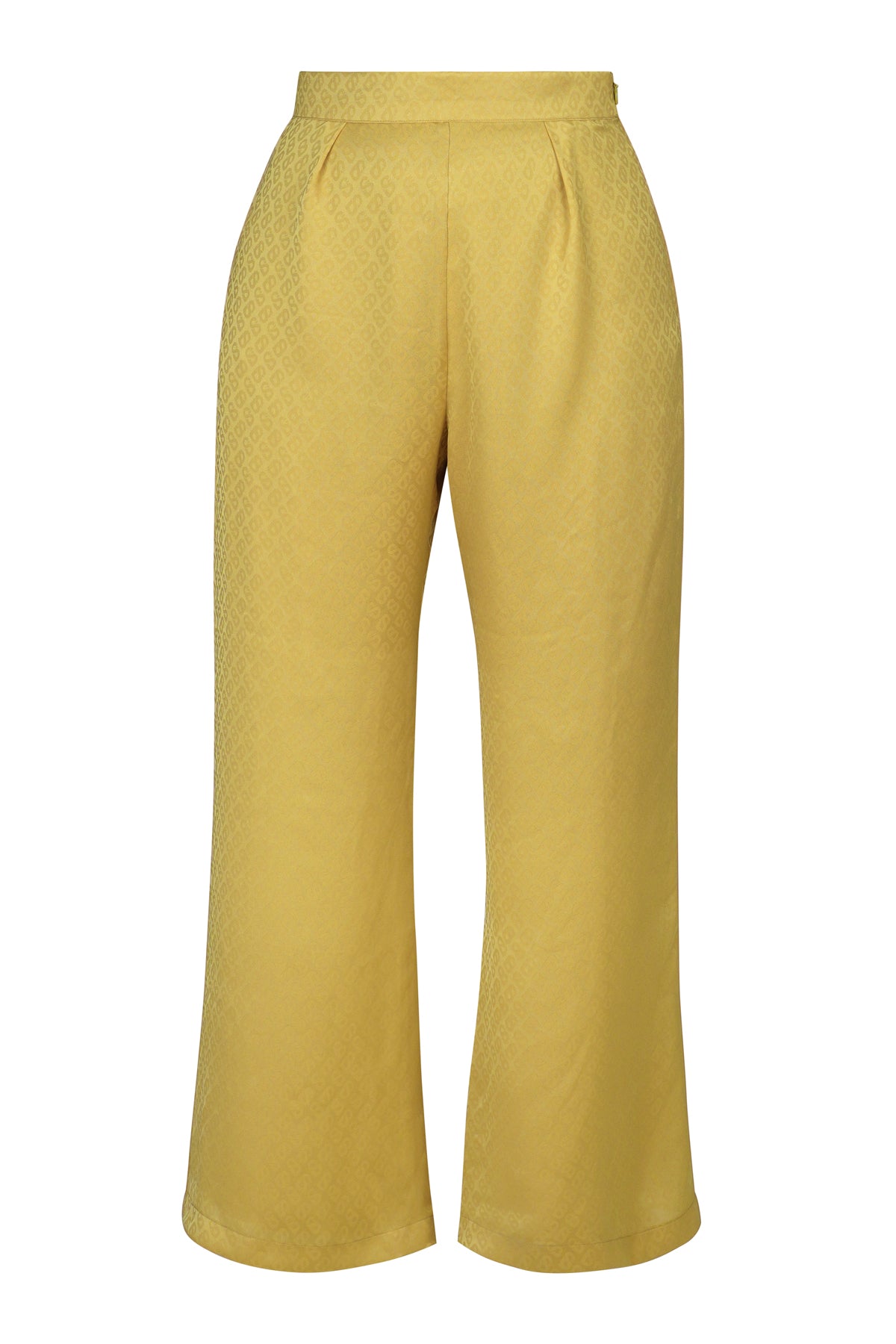 Monogram Satin Pants - Gold