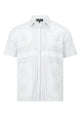 Paneled Men Shirt - White