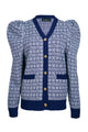 Plaid Cardigan - Navy