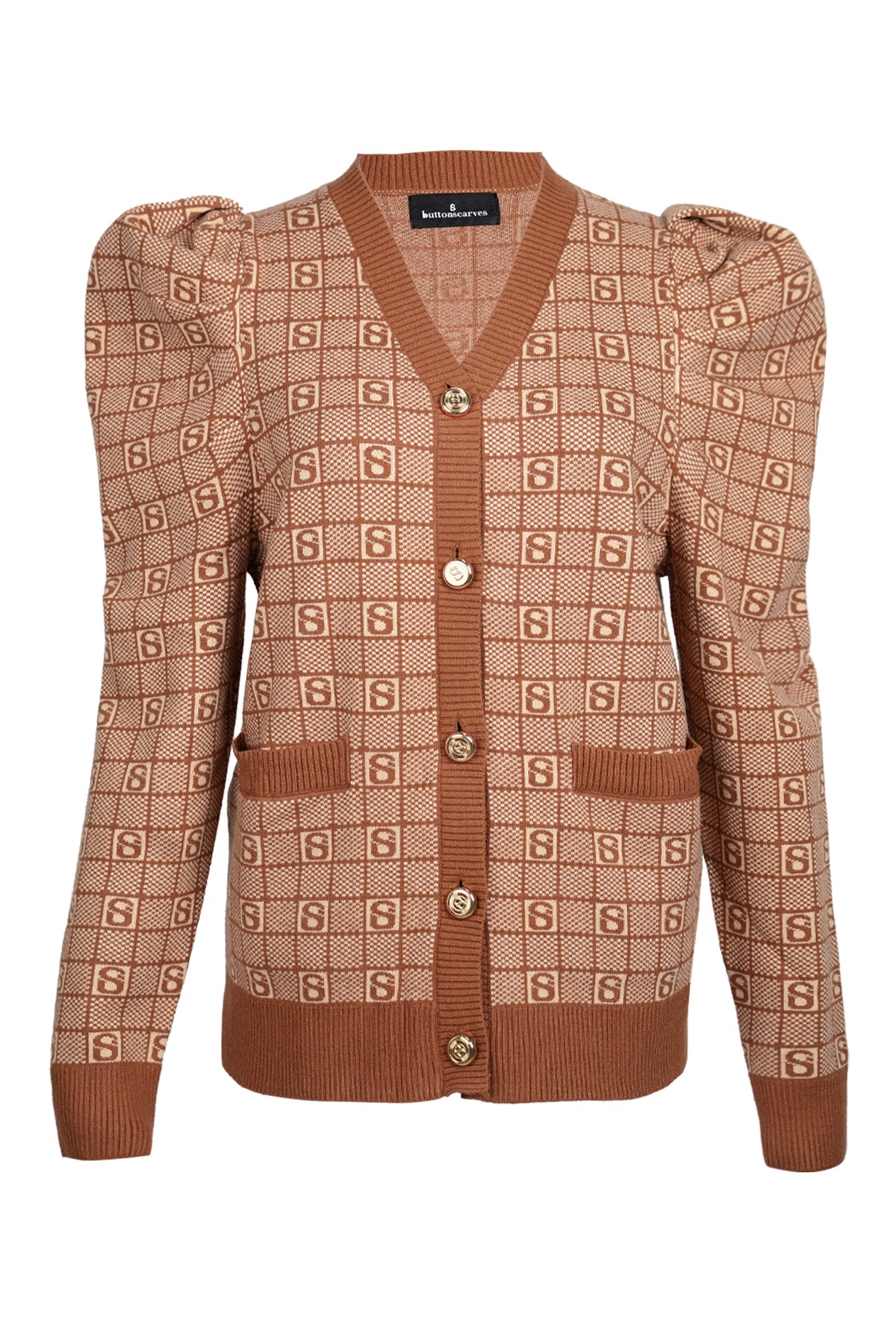 Plaid Cardigan - Terracotta